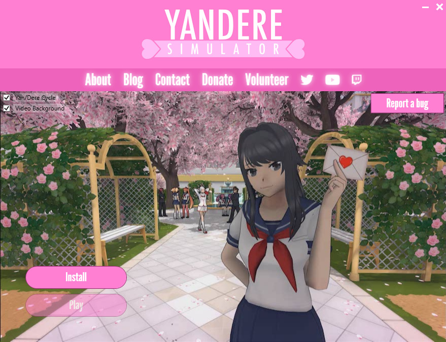 Yandere simulator game launcher - rainbowgagas