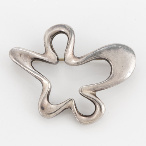metaange:HENNING KOPPEL, ‘Splash’, brooch, sterling silver, for Georg Jensen, Denmark, a