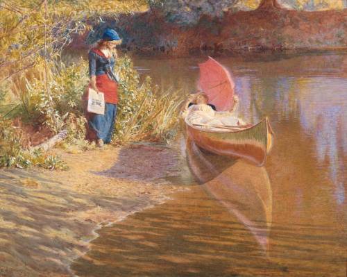 Marooned (1887). Edward John Gregory (British, 1850‑1909). Watercolour on paper. Tate.The artist use