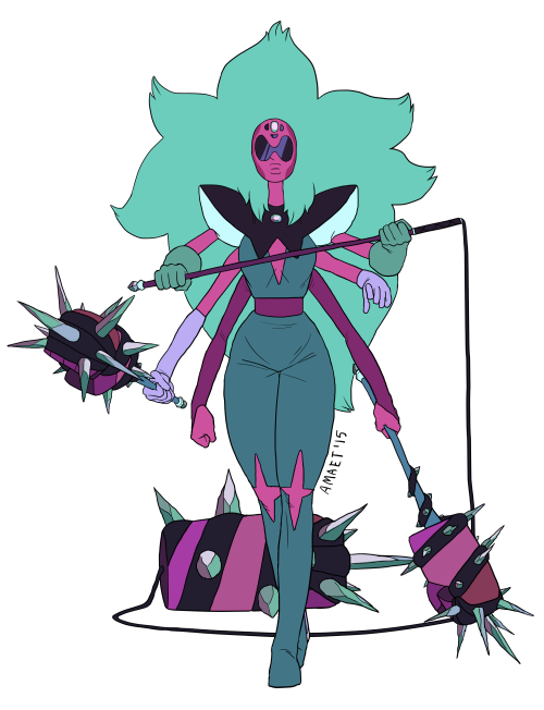 amaet:  commissioned alex with her weapons drawn [simple colors]general description of the weapons was provided, i gave some suggestions and designed them