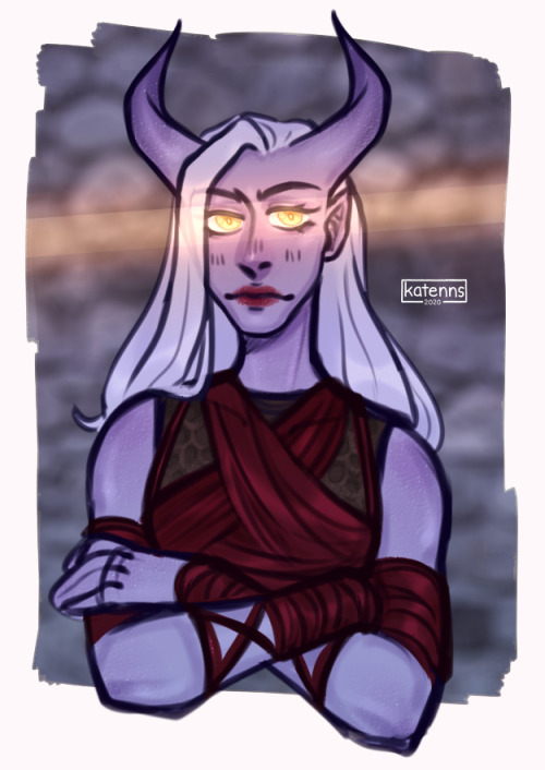  I never did an fanart of Dragon Age but today I felt inspired and I drawn this beautiful qunari lad