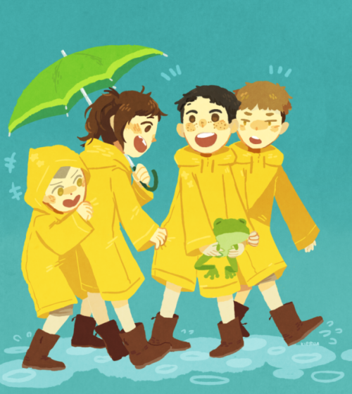 kierlia: suuuummer showers im many years late but sasha and connie in raincoats are cute so i stuff