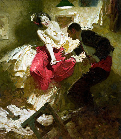 Porn Pics Dean Cornwell - Le châle rouge, 1922.