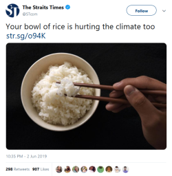 virgopussy: gahdamnpunk:  When just 100 companies are responsible for 71% of global emissions of course rice is the damn problem 😒  But I bet their avocado toast and quinoa is good for the environment 🙄 