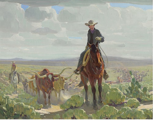 shear-in-spuh-rey-shuhn:WILLIAM HERBERT DUNTONTexas of OldOil on Canvas25.25" x 32.25"