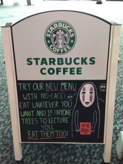 fuckkyourropinion:  Cute little sign at Starbucks 