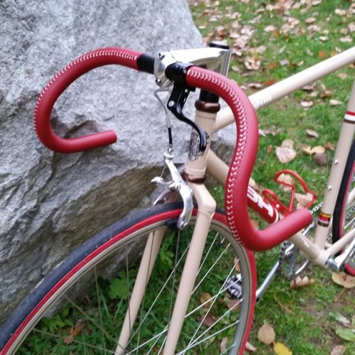 quakie:  instabicycle:  Via @marks_bikes: #fixie #bicycle #cycling #campy #campagnolo  It’s like a d