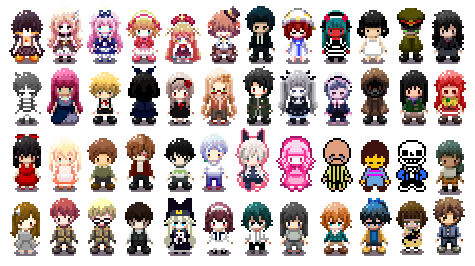 At last, I’m done with the 3rd Batch of (Yume Nikki-inspired) Pixel Sprites from different RPG Horro