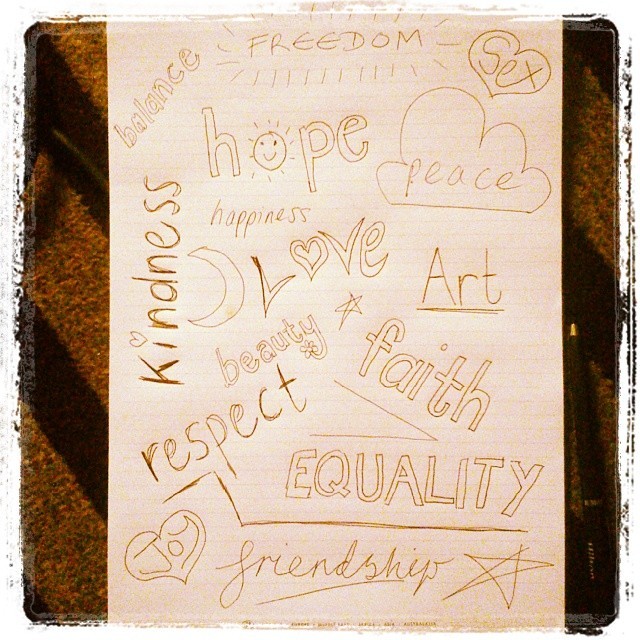 anitadebauch:  Utilising Hilton stationery to write my favourite words.