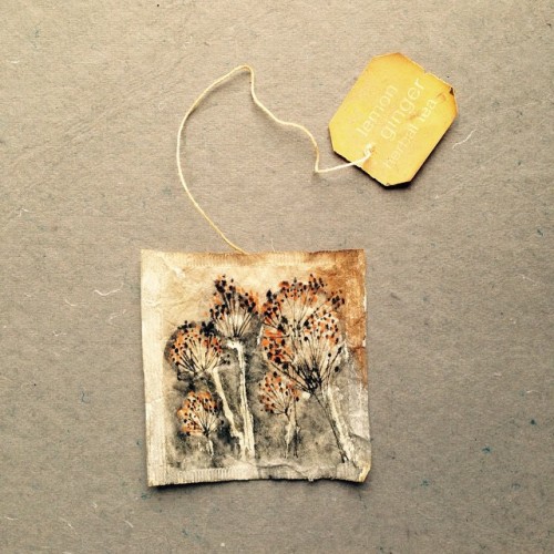 363 days of tea. Day 110. #recycled #teabag #tea #teatime #artdaily #art #artmyfeed #artwithoutwaste