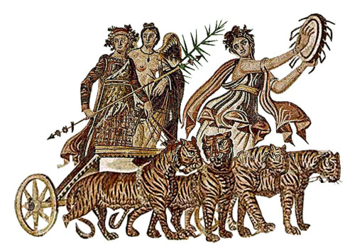 lionofchaeronea:“The Triumphant Return of Dionysus”.  From a mosaic found at Sousse, Tun