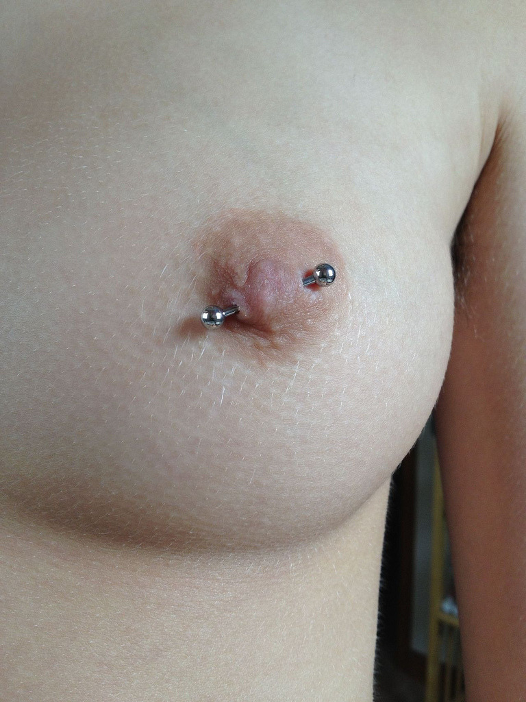 Nipple piercing lesbian porn