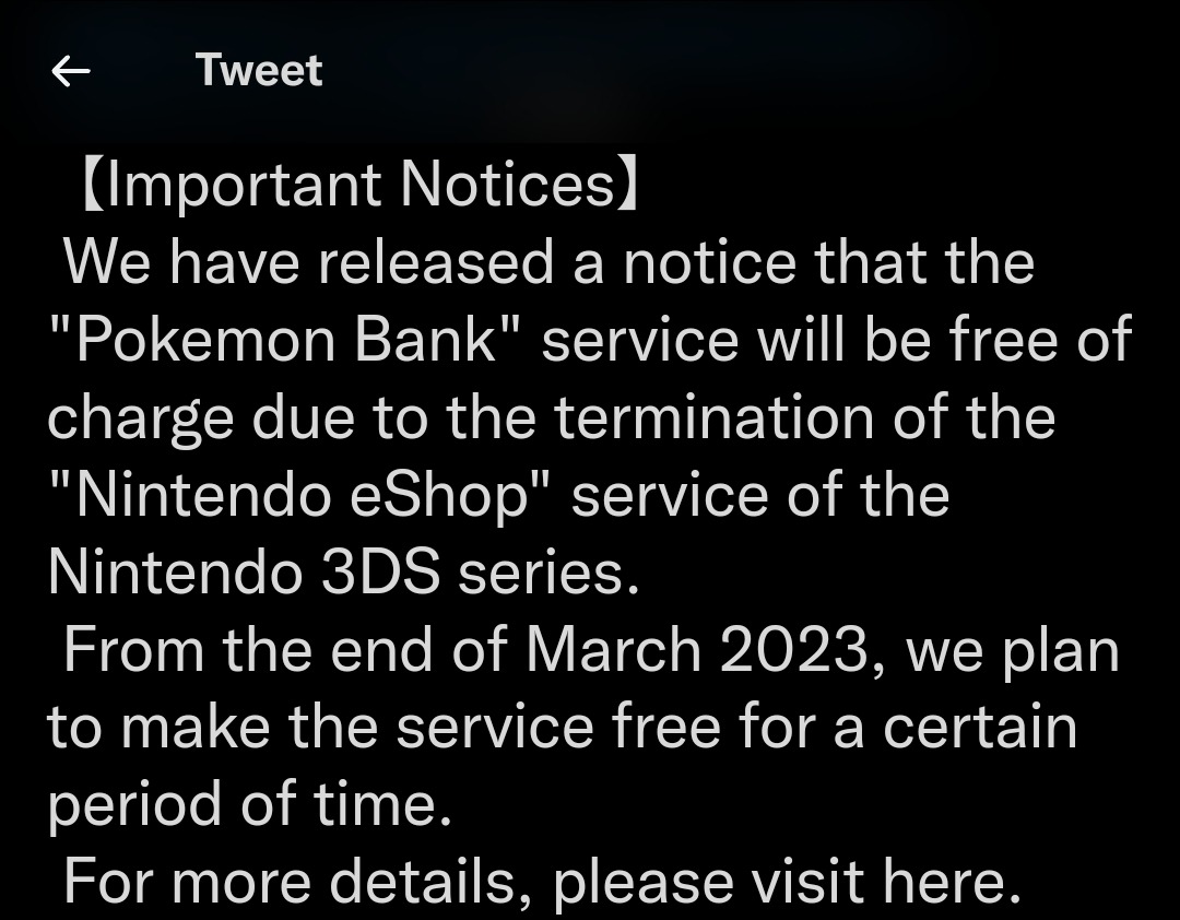 Pokémon Bank, Nintendo 3DS download software, Games