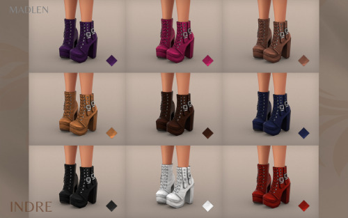 madlensims: Madlen Indre BootsNew boots for your simmies!Made out of finest leather pieces, decorate