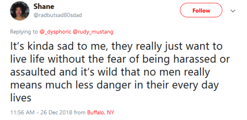 niggazinmoscow:The women all reply with “Actually enjoy my fucking life in safety for ONE day.