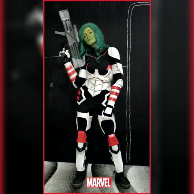 My Gamora from the comics armor cosplay!
I made this at 14 and it took around 100 hours :] lots of EVA foam!