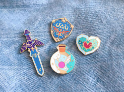 retrogamingblog:  Legend of Zelda Pins made by LilyXia