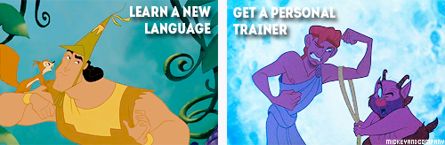 mickeyandcompany:  Disney-inspired New Year’s resolutions (adapted from Oh My Disney) 