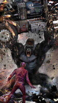 comicsbeforecandy:  Flash v Grodd by uncannyknack