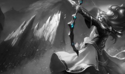 Monochromatic Splash Art: Queen Ashe by AODRG