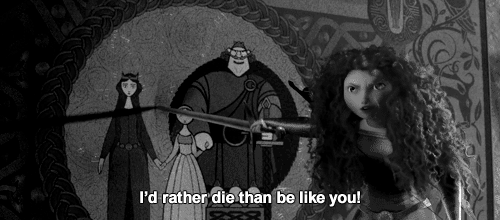 disneyisinmyblood:  Merida does not think highly of the Disney princess redesigns
