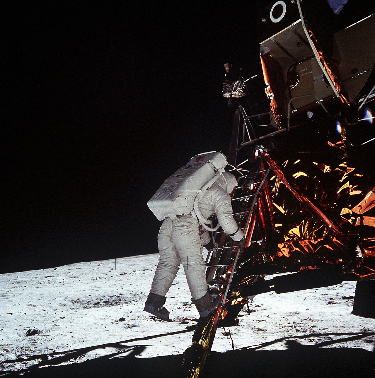 wonders-of-the-cosmos:   July 20, 1969: One Giant Leap For Mankind   ☽ ☾  
