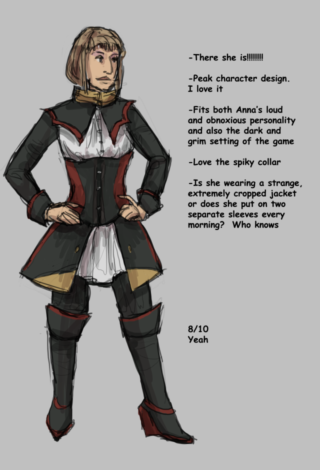 Drawing of Anna from pathologic classic, alongside text (transcribed below image)