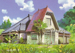 microbe:  scanned cards from “Studio Ghibli Museum: Oga Kazuo Art Collection” 