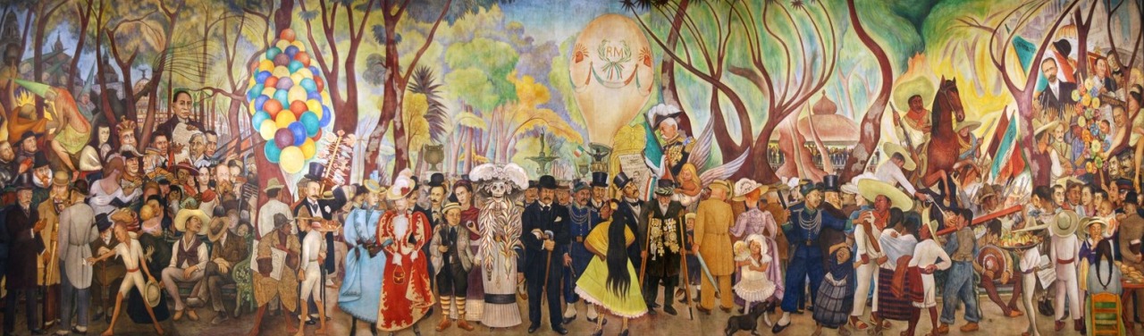 thinkmexican:  “Sueño de una Tarde Dominical en la Alameda Central” Diego Rivera