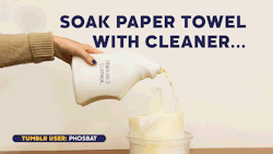 hackmylifetrutv:  CONGRATULATIONS to this week’s Hack My Life Tumblr Challenge winner: PHOSBAT! Homemade disinfectant wipes are everyone’s new best friend…well, unless your name is dirt, dust or grime.The next task might actually be the hardest