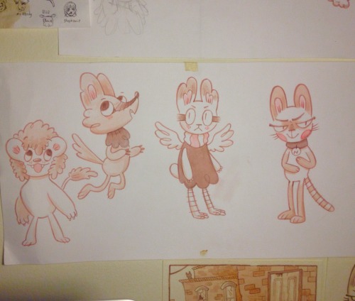 Characters currently taped to my wall!
