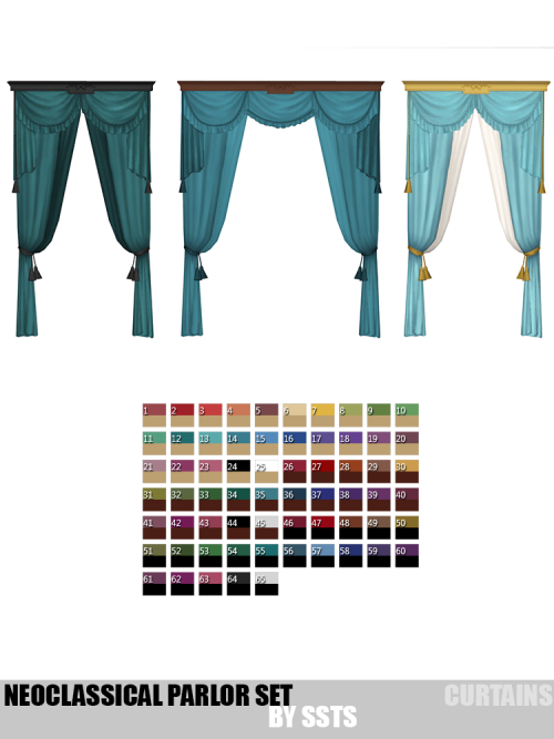 strangestorytellersims:strangestorytellersims: NEOCLASSICAL PARLOR SET by SSTS New meshes Base game 