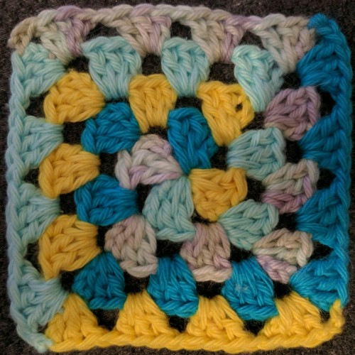 [Day 349] 30th July 2016  My forth to last granny square as I&rsquo;m aming for 352 (26*22) squa