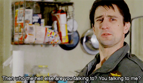 babeimgonnaleaveu:“The scene where Travis Bickle is talking to himself in the mirror was completely 
