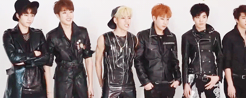 bemyibo:  Gyu being Gyu feat Dongwoo flexing his ceps, Sexy Yeol and .jpeg L, Jong