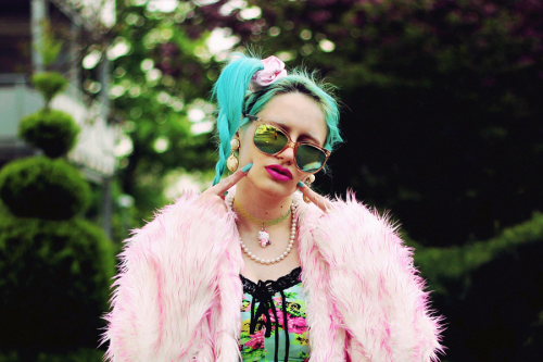Fashionmylegs: Style Pick Faux Fur Coat, Vintage / SUGAR N&rsquo; SPICE ROMPER (FLORAL PRINT),&n