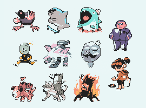 i’ve been practicing sprites with pokemon gold/silver/crystal limitations! so much fun ahhh