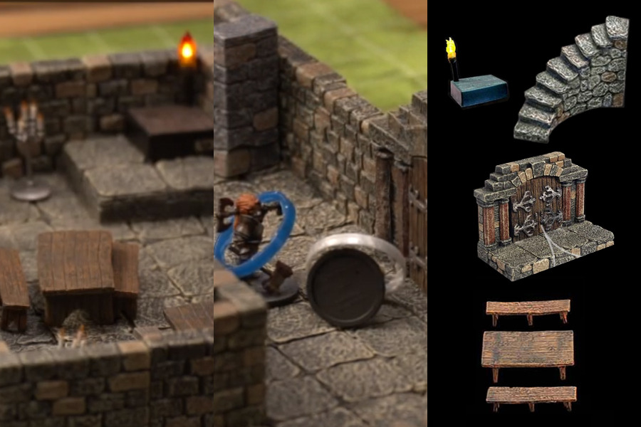 Works with Dwarven Forge and DnD D&D Painted Tavern Storeroom Set 