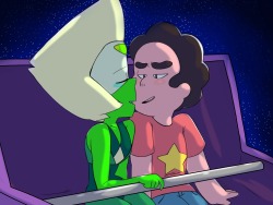 kristenchad:  Anonymous : Can you post some Stevidot where Steven and Peridot kiss on the Ferris wheel?   I do ship them &lt;3