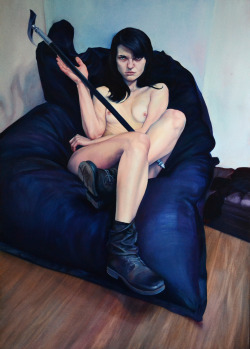 milannenezic:  The after moment - Marijana, 2014, oil on canvas, 140 x 100 cm New one from “The moment after” series 