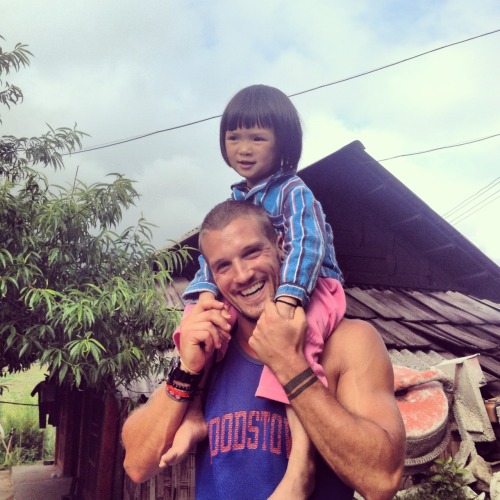 parkerhurley:  Tuhey. All the children here are adorable but she was so sweet. She didn’t want to get down and my shoulders were getting pretty sore. 