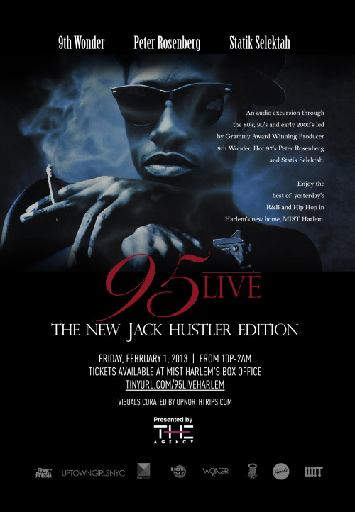 Tonight. #95Live: The New Jack Hustler Edition. Flicks curated by yours truly.
