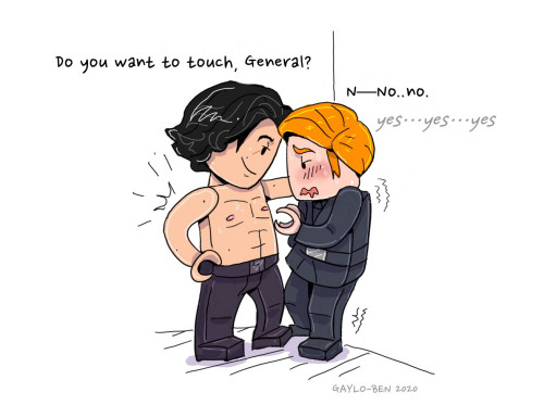 Lego Kylux - Life Day Special “Wanna touch?” pectorals, midriff, rim, and navel. hux checking kylo o