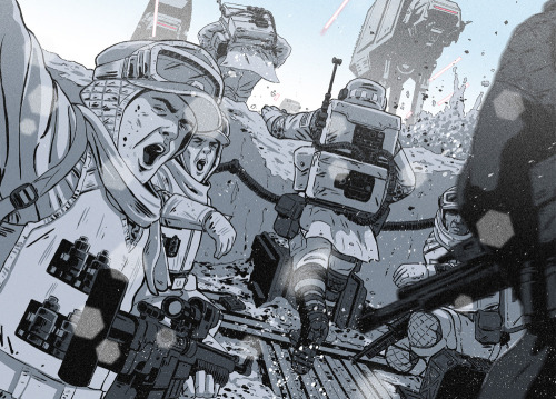 geek-art:Laurie Greasley – Star Wars : The Fall of HothEcho Base Has FallenLaurie Greasley est une i