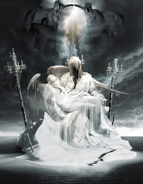 fantasy-art-engine: Lucifer Pieta by George Grie