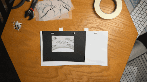 Traditional Animation On Paper And Acetate With Ink And Acrylic.