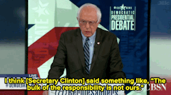 micdotcom:  Watch: Here’s the moment things finally got heated between Bernie Sanders and Hillary Clinton at the debate