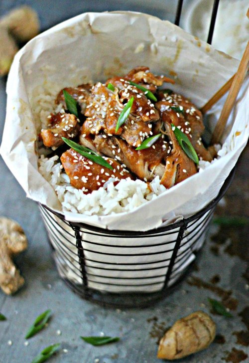 Pineapple Shoyu Chicken with Coconut Jasmine Rice Get the recipe