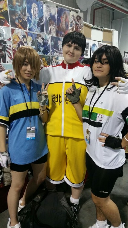 Saw the most precious Yowapeda cosplayers today - look at this family portrait! ♡ (If you guys are o