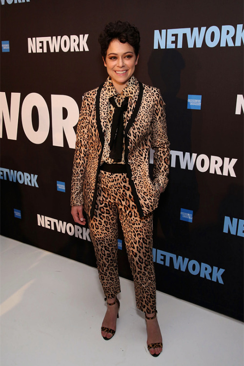 maslany-news:Tatiana Maslany attends the opening night after party for the play ‘Network&rsquo